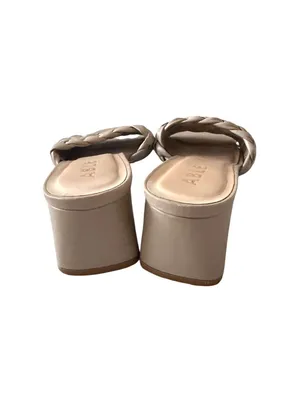 ABLE Beige Braided Leather Heels Sandals Size 9.5 Tan thumbnail 7