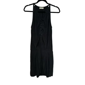Alexandra Mini Dress by Ramy Brook lace-up elasticized waist Size S lightweight thumbnail 2