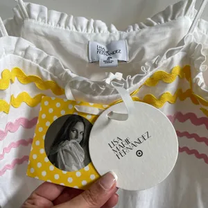 Lisa Marie Fernandez Target Dress Womens M White Ric Rac Summer Linen Blend Mini thumbnail 6
