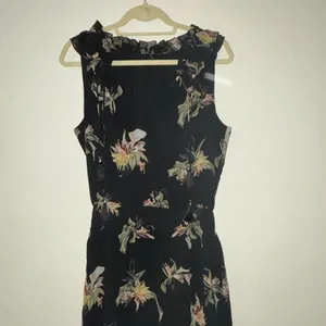 White House Black Market floral blouson tassel dress thumbnail 2