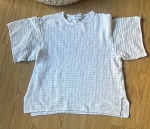 Sabo Skirt White Textured Knit Top thumbnail 1