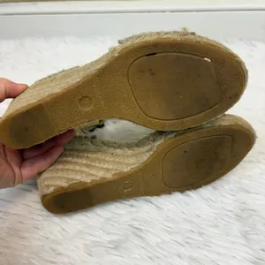 J. Crew Corsica Metallic Gold Espadrille Wedge Sandals Size 7 thumbnail 6