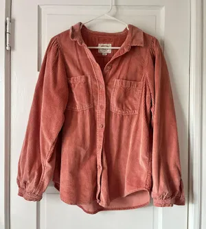 Pink Corduroy Button Up thumbnail 1