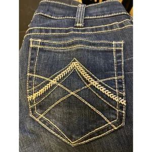 Ariat Real Straight Icon Jeans - Womens Size 31R - Blue thumbnail 7