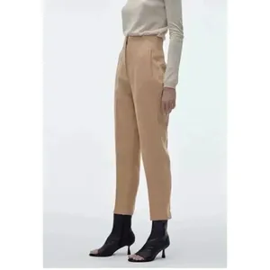 ZARA High Waisted High Rise Viscose Blend Taupe Beige Women’s Pants SZ S #2013 thumbnail 4