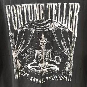 Black Fortune Teller Tee asos‎ Witchy Gothic Halloween Skeleton Emo Sz 2 Small thumbnail 2
