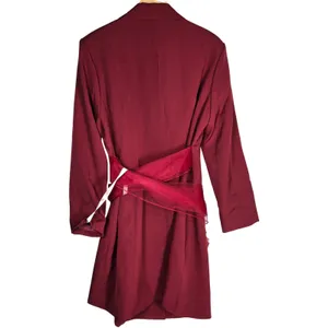 Missguided Plus Size 18 Blazer‎ Dress Mesh Bow Waist Burgundy Red Party thumbnail 2