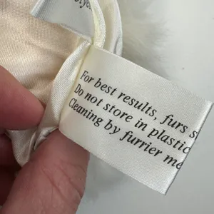 Vintage Rabbit Fur Hat Pom Beanie Cap Cream White Winter Ski Glam Y2K Luxe Fuzzy thumbnail 4