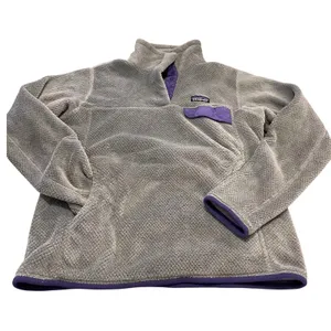 Patagonia Re-Tool Snap-T Pullover Women M Grey Purple‎ Fleece Gorpcore Polartec thumbnail 3