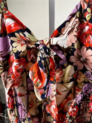 Lila Rose X199. floral dress with tie back thumbnail 3