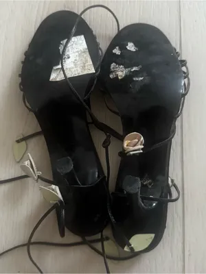 NYLA strappy tie up sandals Black Size 8 thumbnail 4
