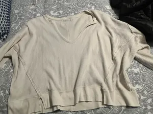 Free People we the free cream sweater thumbnail 1