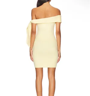 Revolve Jaymes Mini Dress in Panna Cotta thumbnail 3