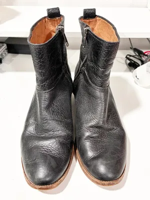 Madewell The Perrie Leather Ankle Boot Pebbled Black Side Zipper Size 7.5 thumbnail 2