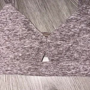 Alo Yoga Alosoft Lounge Brown Speckled V-Neck Bralette thumbnail 4