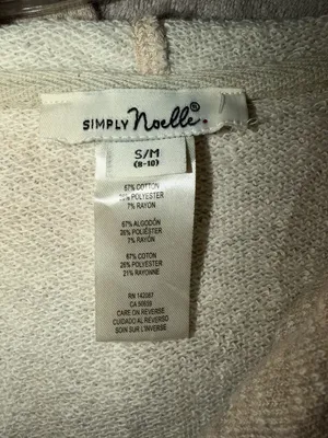 Simply Noelle Cowl Neck Poncho Size S/M Oatmeal Heather Fleece Pullover thumbnail 6