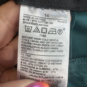 Old Navy Women's 14 Teal WOW Pants Canopy Slim Ankle Side Zip Stretch Cotton NEW thumbnail 12