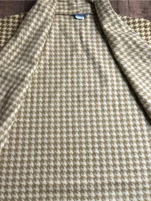 Collection XIIX Women's Houndstooth Fleece Poncho Cape Shawl Wrap L/XL Beige thumbnail 12