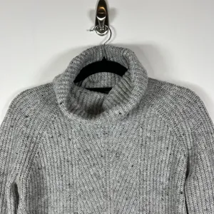 Madewell Mercer Sweater Cable Knit‎ Turtleneck Donegal Gray Sz Small Wool Blend thumbnail 5