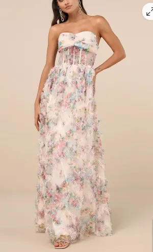 Lulus Dress Maxi Floral thumbnail 1