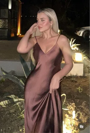 Zara dress midi maxi satin wedding lingerie chocolate brown party cocktail thumbnail 5