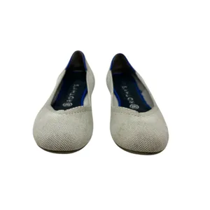 Rothy's The Flat‎ Shoes in the Flax Birdseye Knit Ballet Gray Size 8.5 thumbnail 4