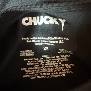 Chucky & Tiffany Forever Black Graphic T-Shirt Women's XS Horror Goth Tee thumbnail 4
