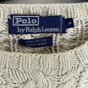 Vintage by Ralph Lauren Hand Cable Knit Fisherman Crewneck Sweater Sz Large thumbnail 4