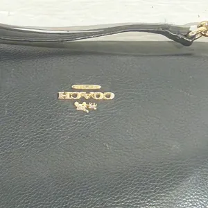 COACH‎ Convertible Crossbody in Black Pebble Leather Chain Link thumbnail 3