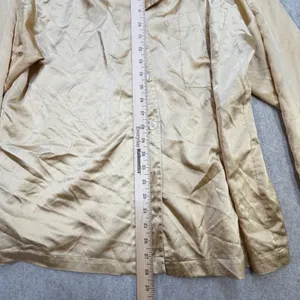 Vintage Christian Dior Pajama Set Women L Gold Luxury Old Money Loungewear Fair thumbnail 11