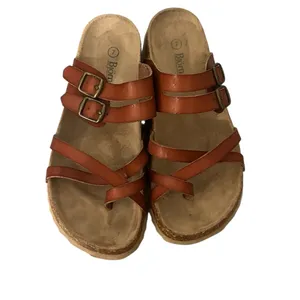 Björndal Sami Cognac Brown Strappy Cork Arch Support Slip on Sandals Sz 7 thumbnail 5