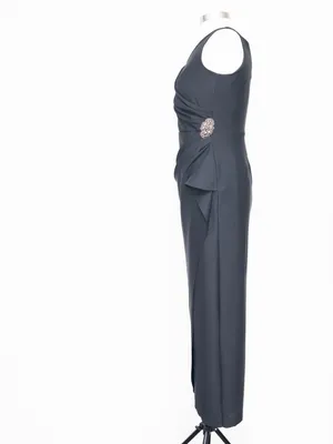 Alex Evenings - Navy‎ Draped Formal Evening Gown thumbnail 6