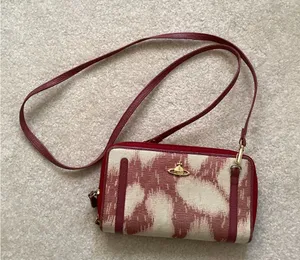 Vivienne Westwood Orb Long Wallet Red Strap Crossbody Bag thumbnail 1