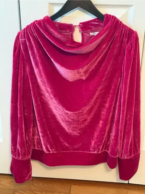 Anthropologie BTFL-Life Cowl Neck in Magenta thumbnail 2