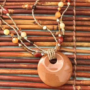 Lia Sophia Seed Bead Glass Pendant Necklace thumbnail 4