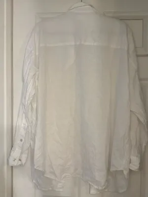 Aritzia Brand New Wilfred Free oversized White Long Sleeve Shirt Size Large thumbnail 2