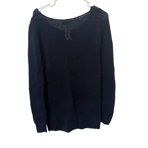 NEW‎ John Galt PacSun Navy Blue Mohair Wool Blend Off the Shoulder Sweater S/M thumbnail 6