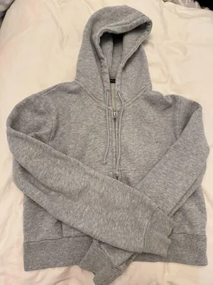 Brandy Melville Cropped Zip-Up Hoodie thumbnail 1