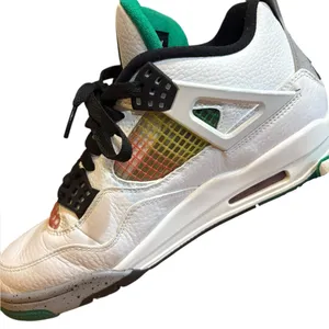 Air Jordan 4 Retro Rasta AQ9129 100 Womens Size 10 White Lucid Green Black thumbnail 6