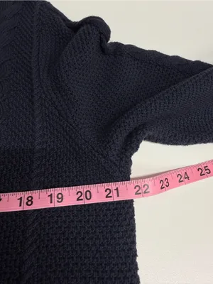 NWT Nautica sweater grandpa fisherman 100% cotton cable knit blue large preppy thumbnail 6