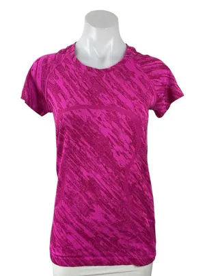 Lululemon Swiftly Tech 2.0 Pink Camo Short Sleeve Athletic T Shirt Tee Top S-M thumbnail 1
