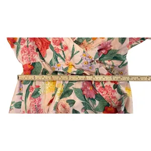 Old Navy Women's Floral Fit & Flare Maxi Dress Size M Multicolor Linen Bkend thumbnail 5
