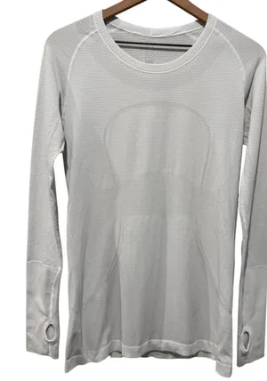 Lululemon Swiftly Tech Top Womens 10 White Long Sleeve Athletic Workout Gym thumbnail 1
