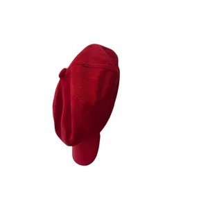 Vintage-Style Red Newsboy Cap Hat Soft Suede-Feel Brushed Finish Retro thumbnail 5