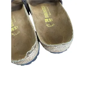 Birkenstock Madrid Metallic Anthracite Birko-Flor Slide Sandals 38/ 7-7.5 Narrow thumbnail 6