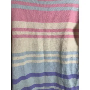 J.McLaughlin Cashmere‎ Cotton Striped Sweater Pastel Multicolor Crew Neck Medium thumbnail 4