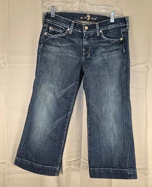 7 For All Mankind Womens Dojo Capri Jeans 28‎ thumbnail 1
