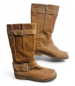 Gentle‎ Souls by Kenneth Cole Women's Buckled Up Moto Boot Size 7M Tan Brown thumbnail 1