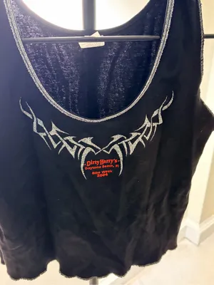 Wave Trade Black Cotton Tank Top - X-Large thumbnail 2