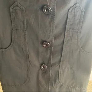 Ambition Black Collared Button Down Trench Coat Women's Size Small thumbnail 4